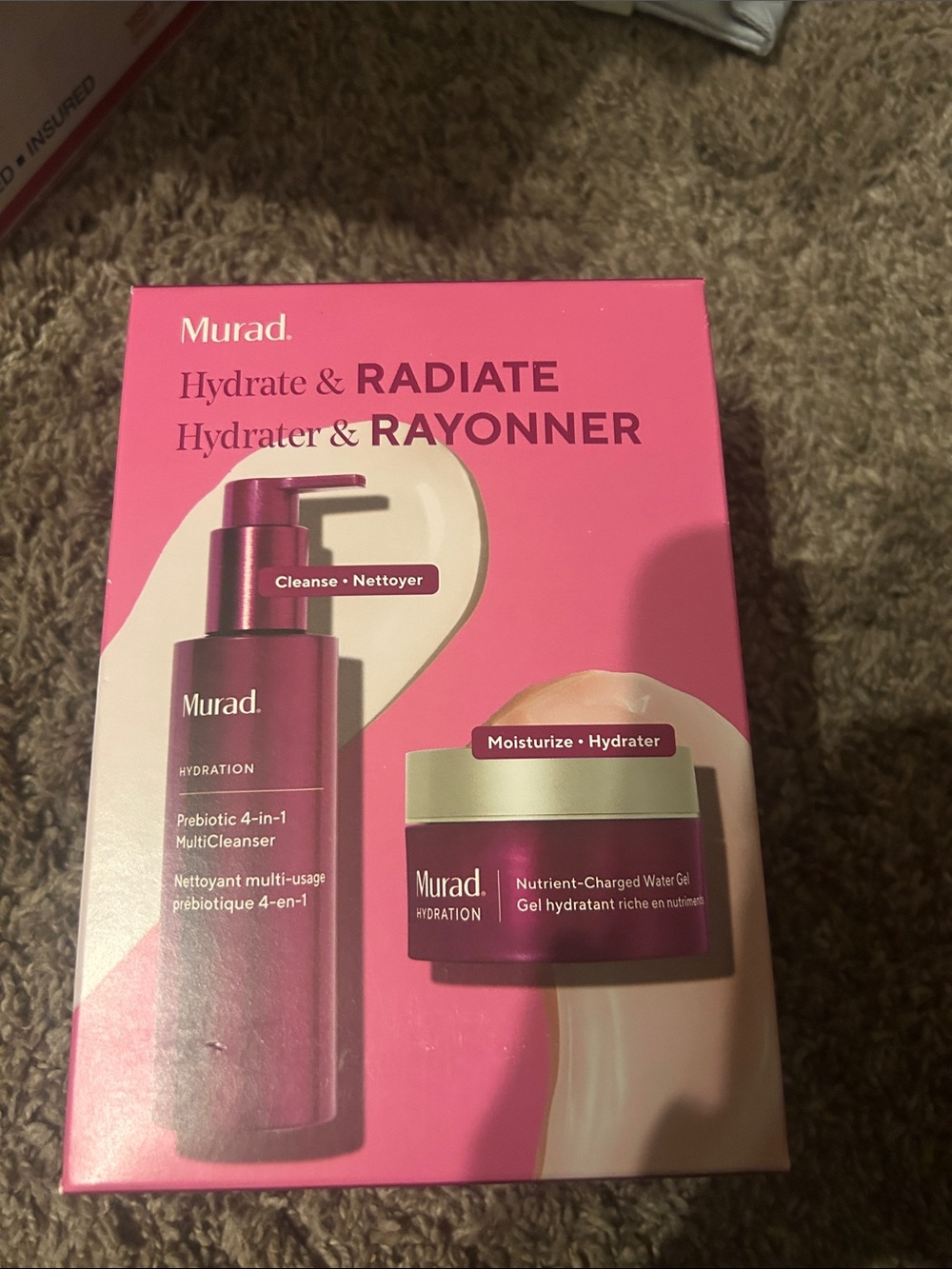 Murad Hydrate & Radiate Skincare Set - Bright Pink Packaging